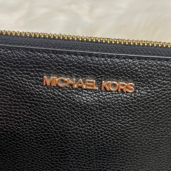 Michael Kors Black Pebbled Leather Wristlet - Picture 3 of 12